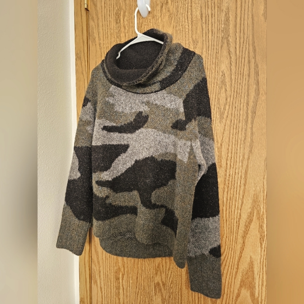 Women's camo print sweater